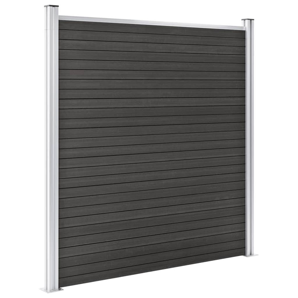 vidaXL Gartenzaun WPC 180×186 cm Grau