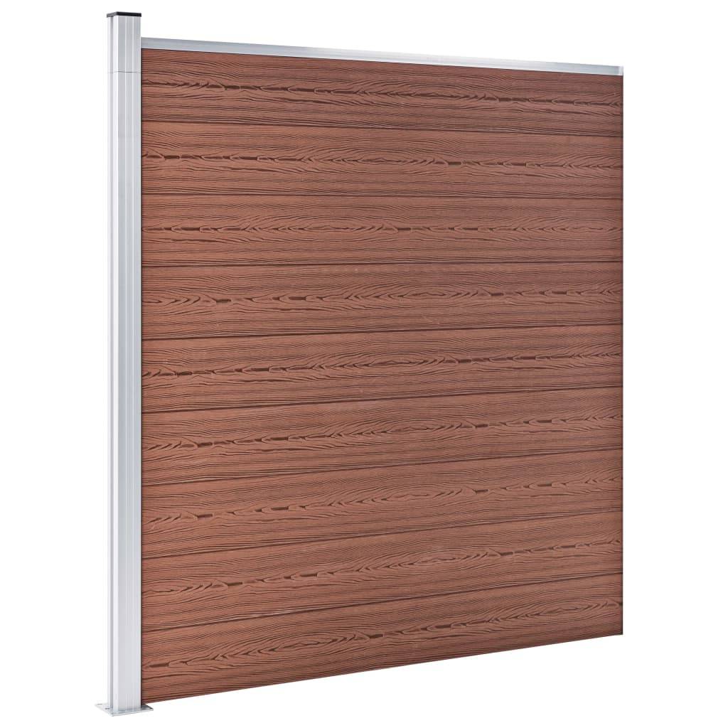 vidaXL Gartenzaun WPC 1391x186 cm Braun