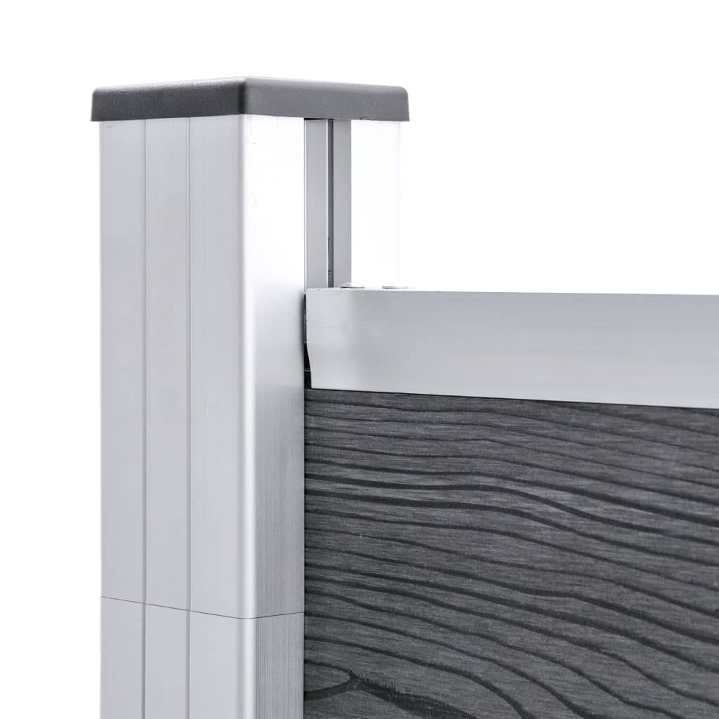vidaXL Gartenzaun WPC 872x106 cm Grau