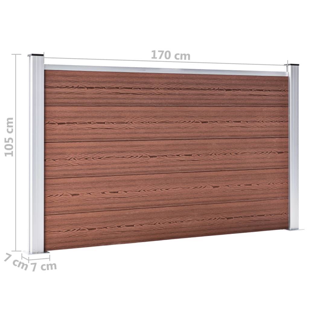 vidaXL Gartenzaun WPC 526x106 cm Braun