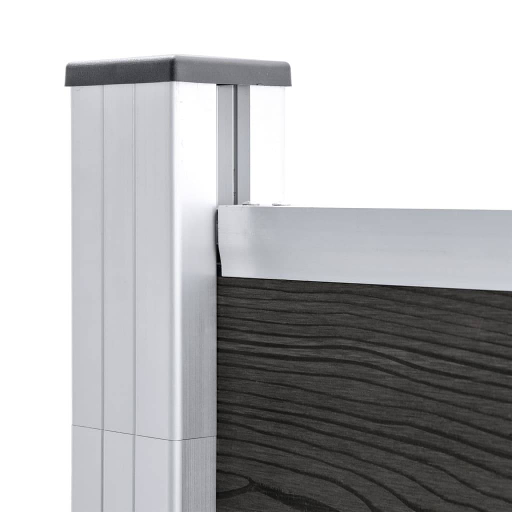 vidaXL Gartenzaun WPC 175x105 cm Grau