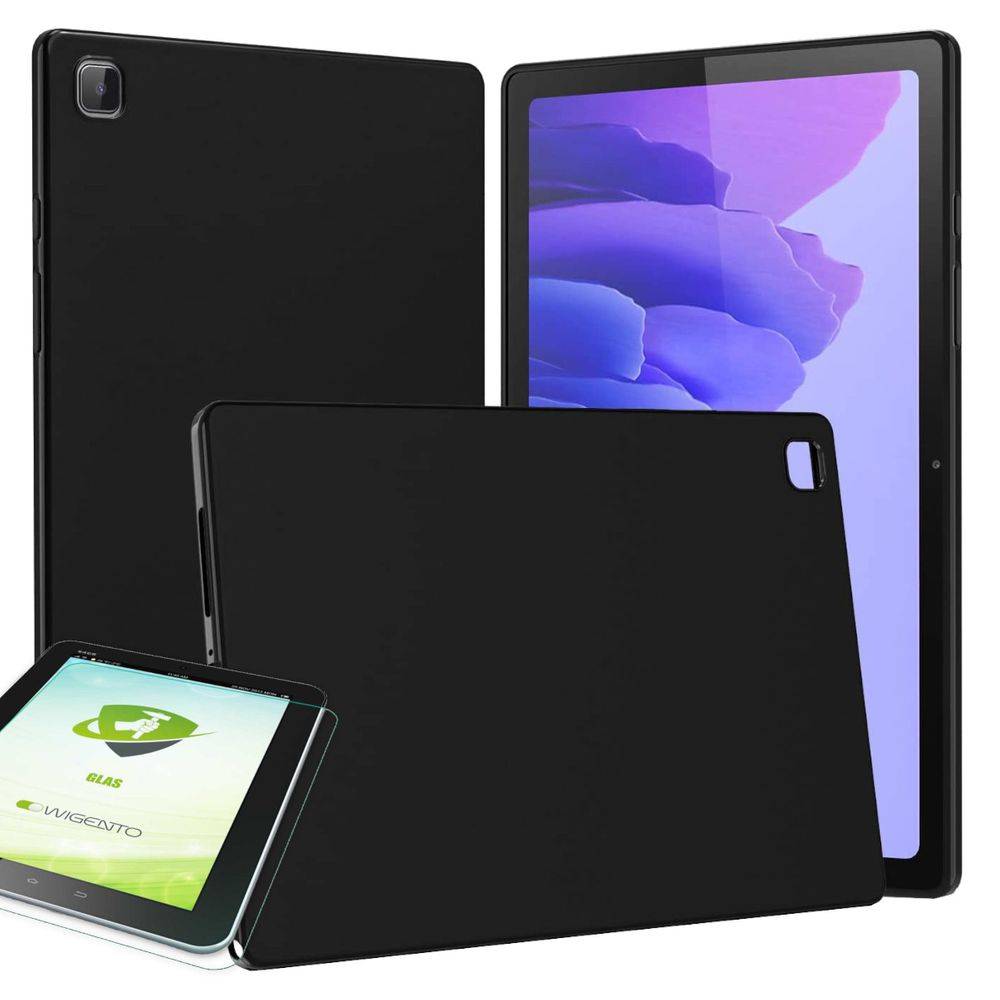 Für Samsung Galaxy Tab A7 Lite 2021 8.4 Zoll Schwarz Hülle Tasche Cover + H9 Hart Glas