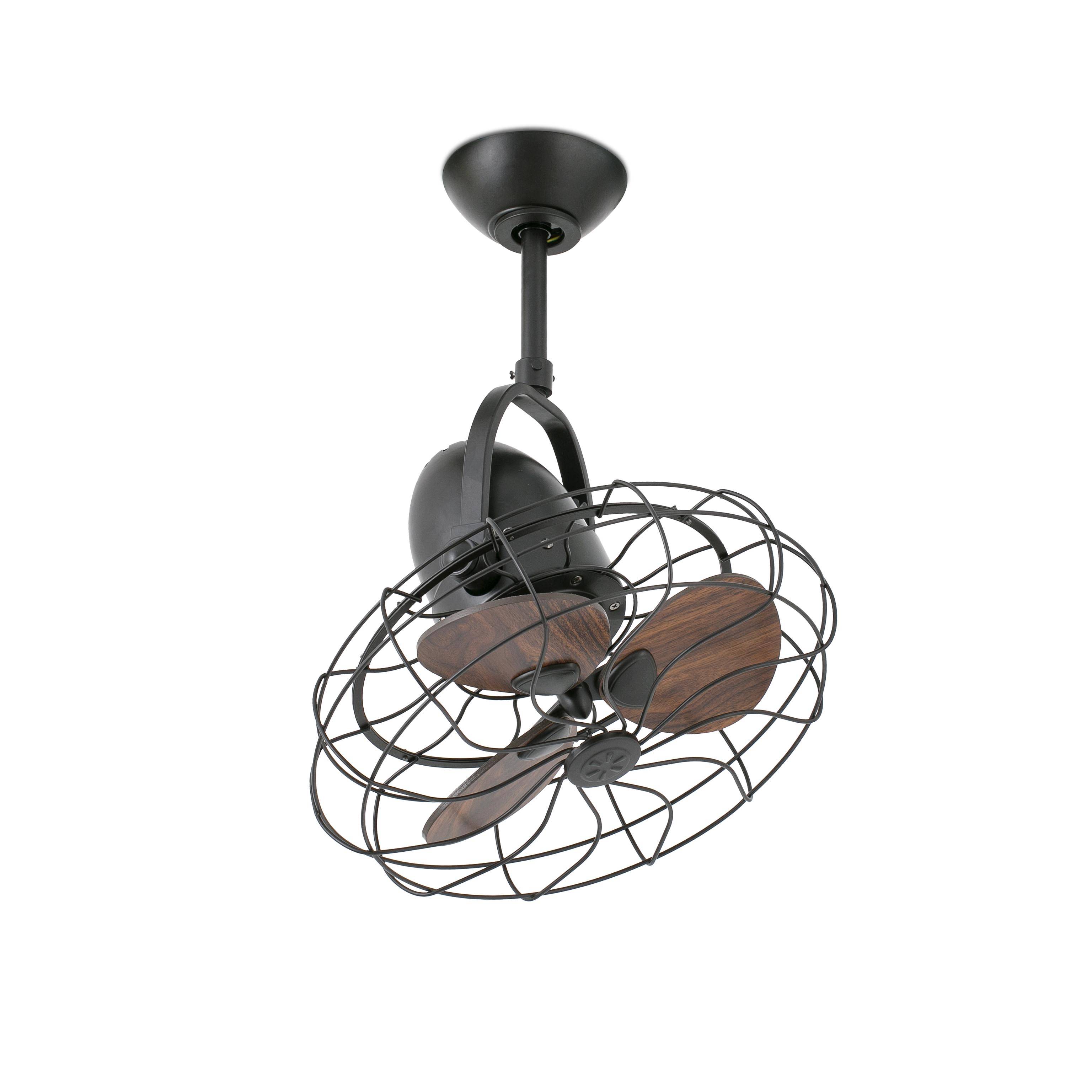 Deckenventilator Keiki Braun 43 cm mit Wandschalter