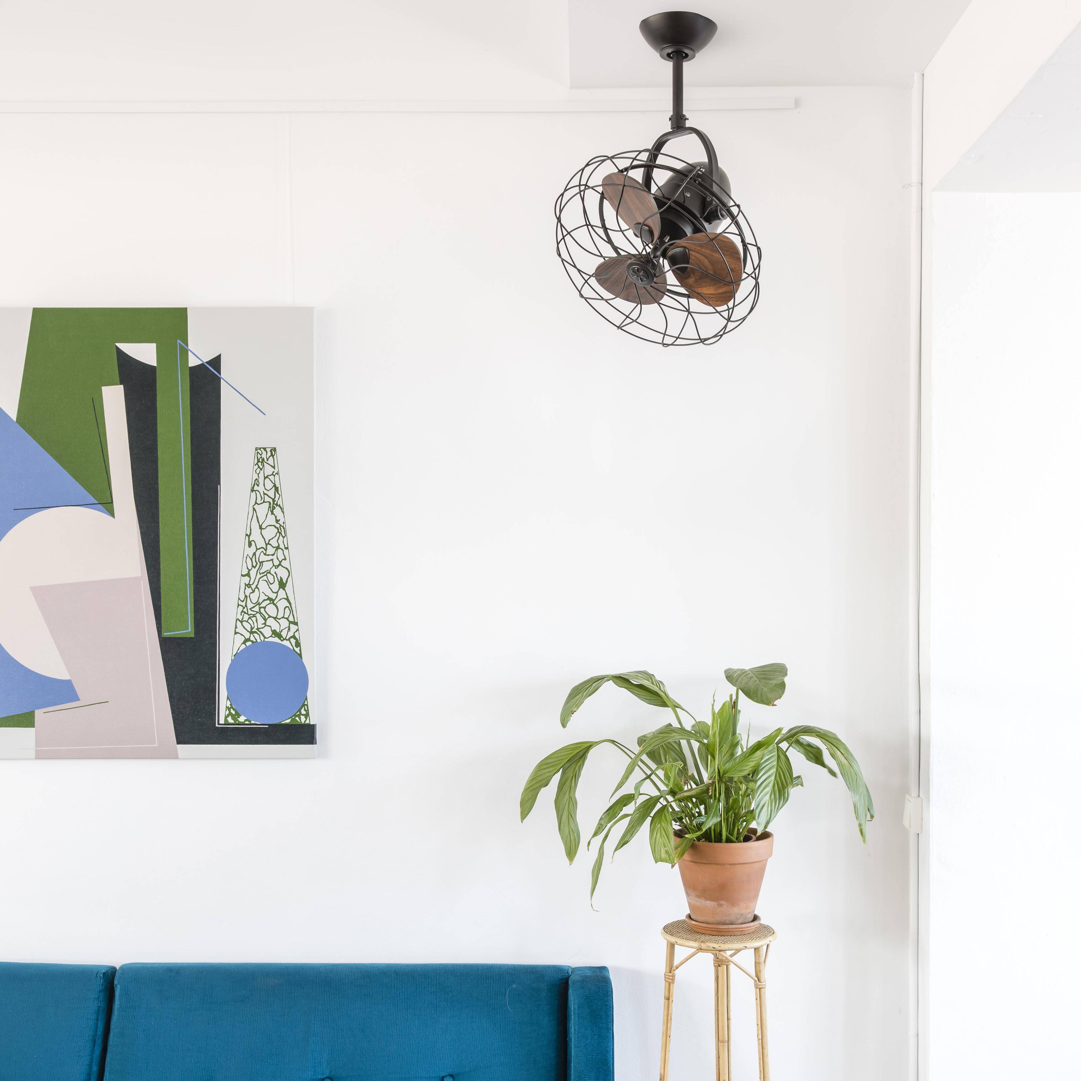 Deckenventilator Keiki Braun 43 cm mit Wandschalter