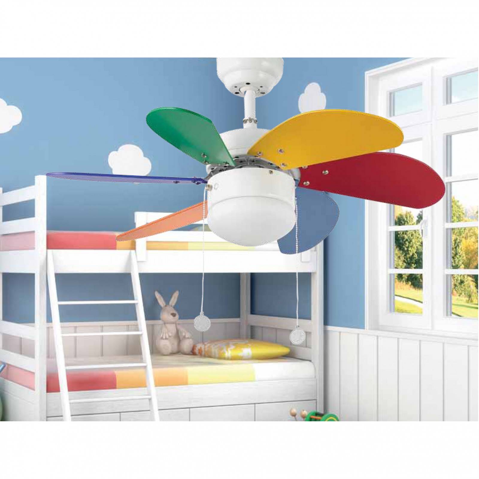 Deckenventilator Palao Bunt 81 cm mit Licht