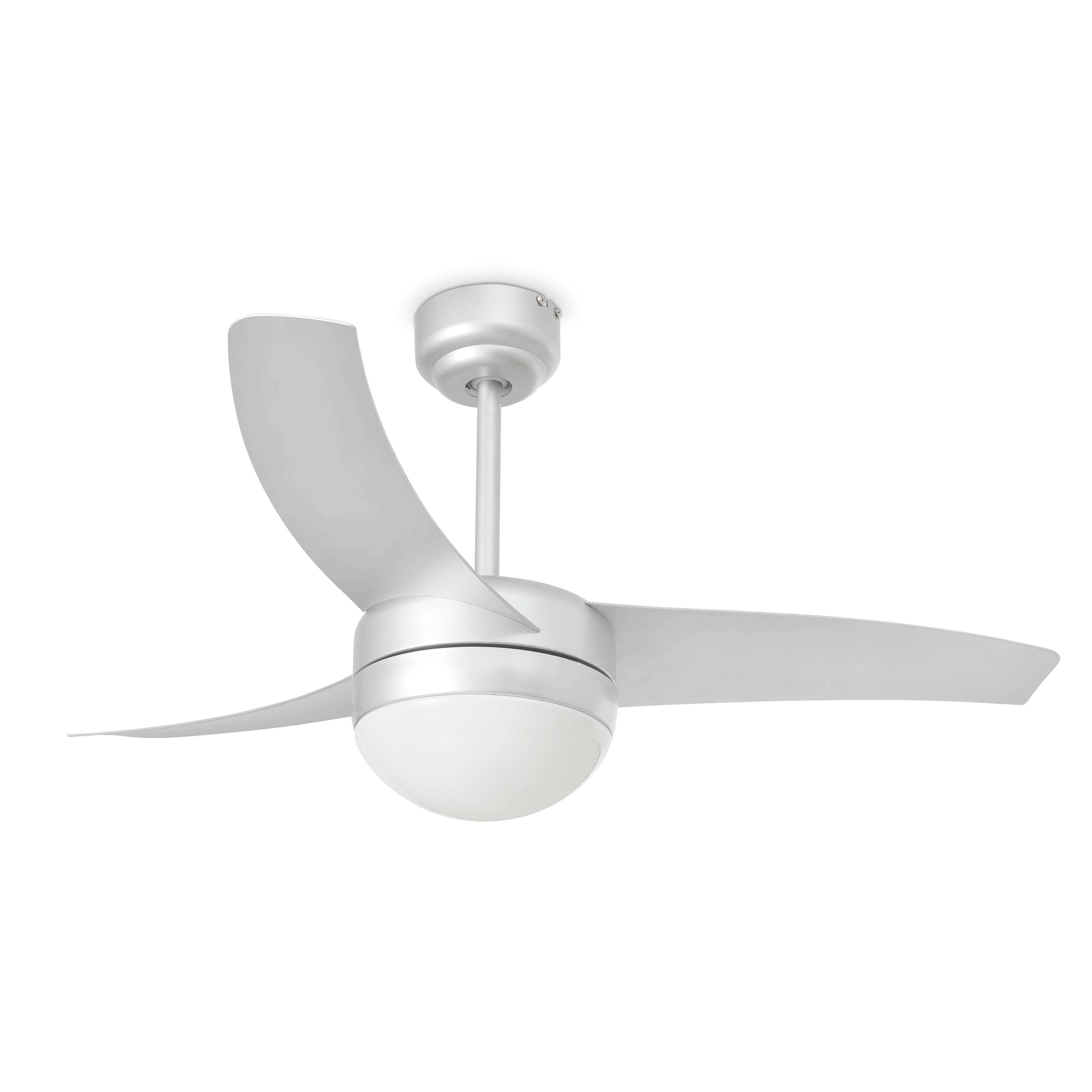 Deckenventilator Easy Grau mit Licht und Fernbedienung