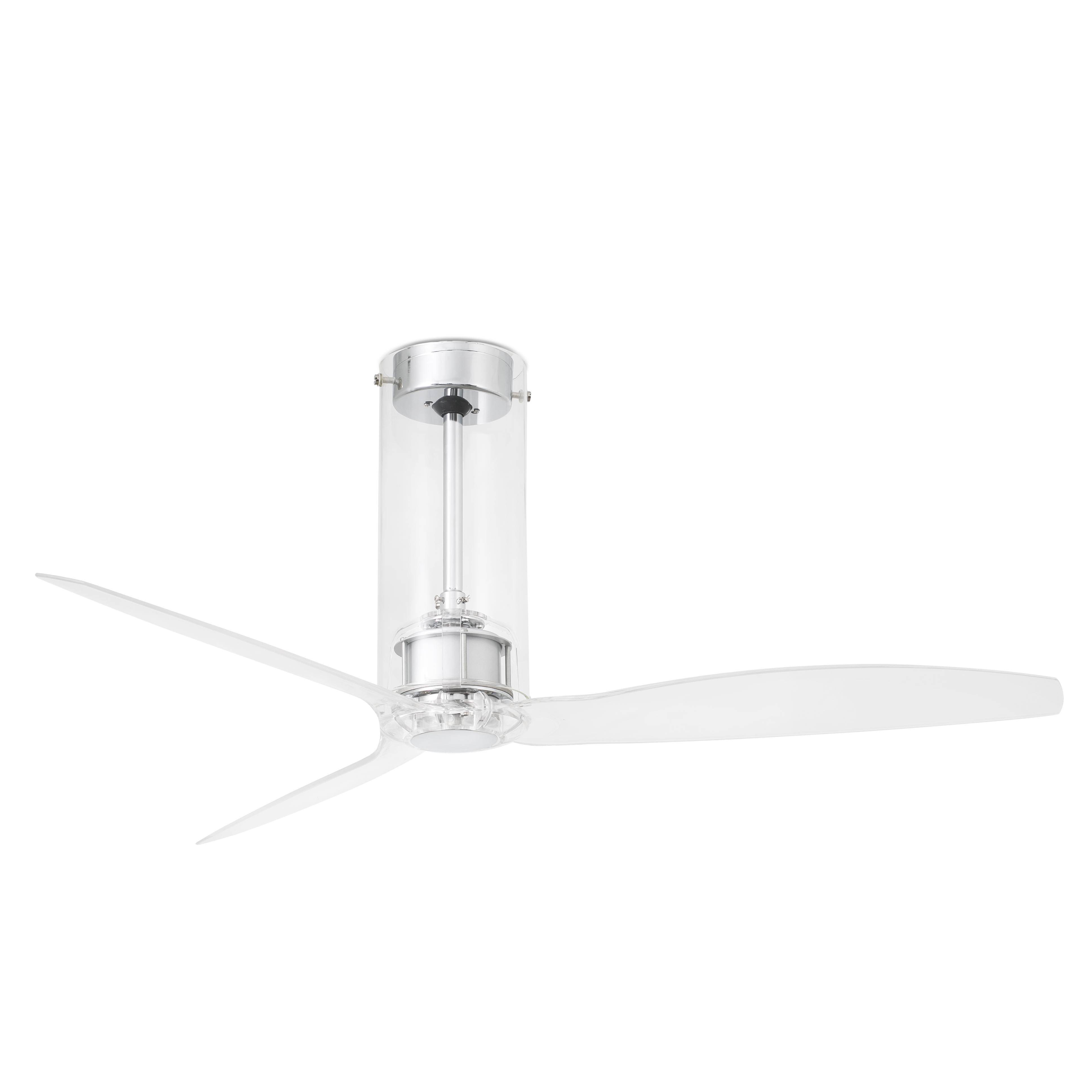 DC Deckenventilator Tube Chrom mit Fernbedienung
