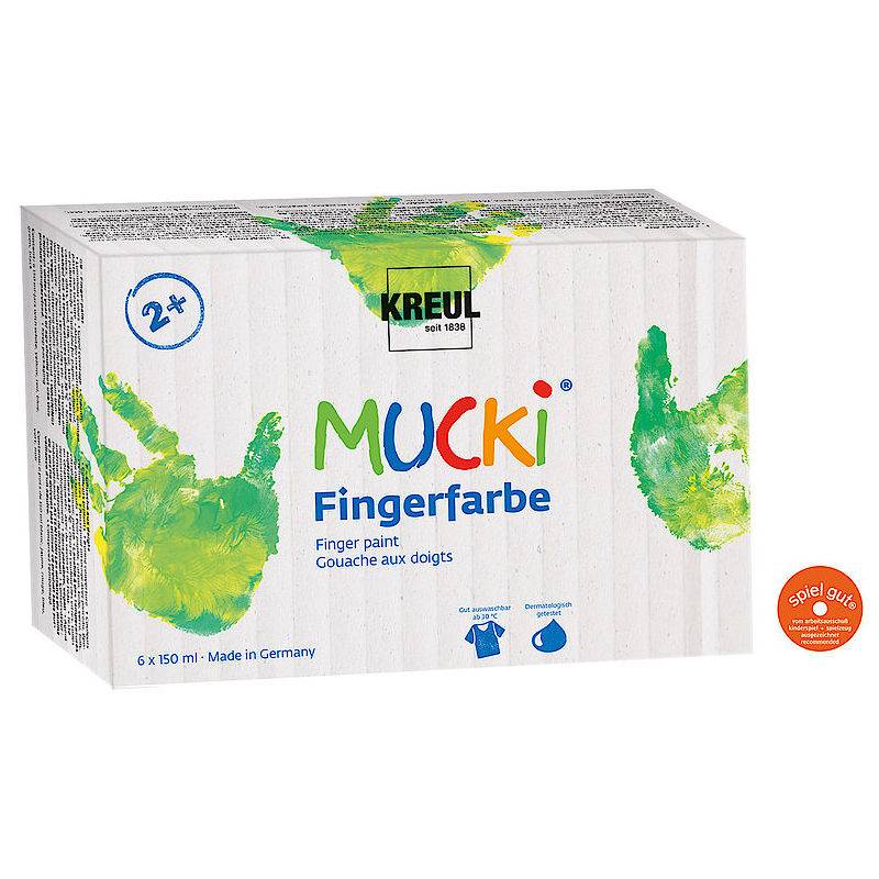 KREUL Fingerfarbe "MUCKI", 150 ml, 6er-Set