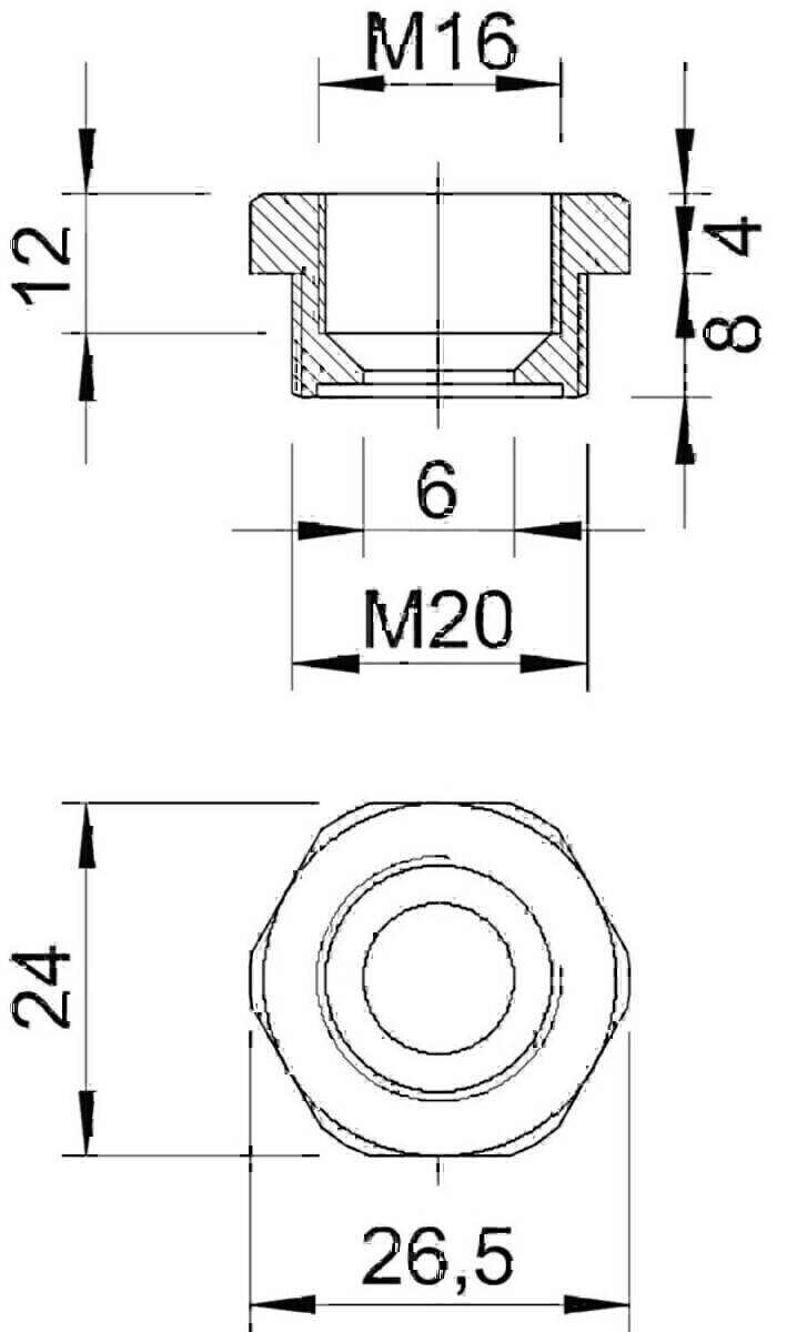 OBO Bettermann Reduktion 107 R M20-16 PA
