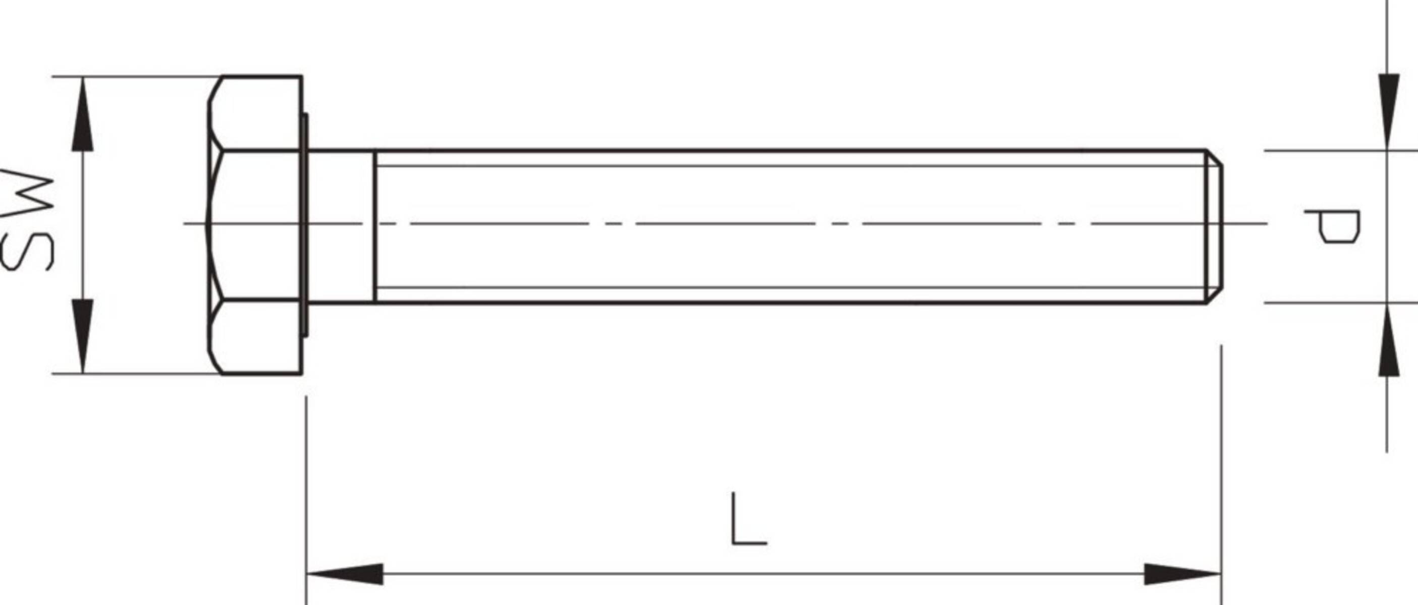 OBO Bettermann Sechskantschraube SKS 10x80 F