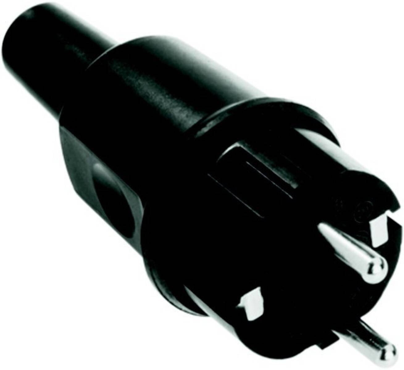 Bachmann 913.173 Schutzkontaktstecker Gummi, Silikon 250V Schwarz IP44