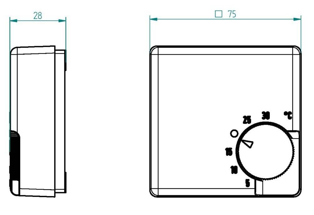Eberle Controls Raumtemperaturregler RTR-E 3585