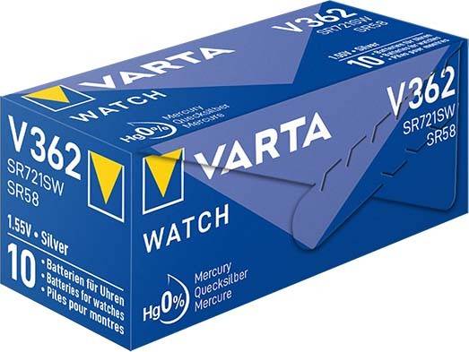 10 Stück Varta Cons.Varta Uhren-Batterie V 362 Stk.1