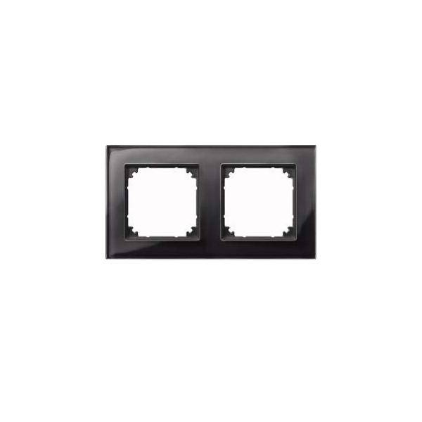 Merten Rahmen Glas 2f.on/sw 489203