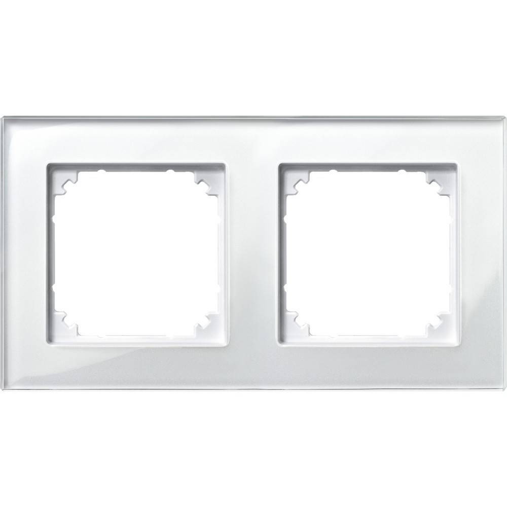 Merten Rahmen Glas 2f.bril/ws 489219