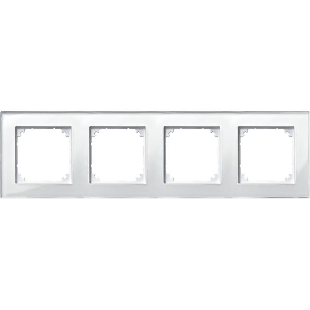 Merten Rahmen Glas 4f.bril/ws 489419