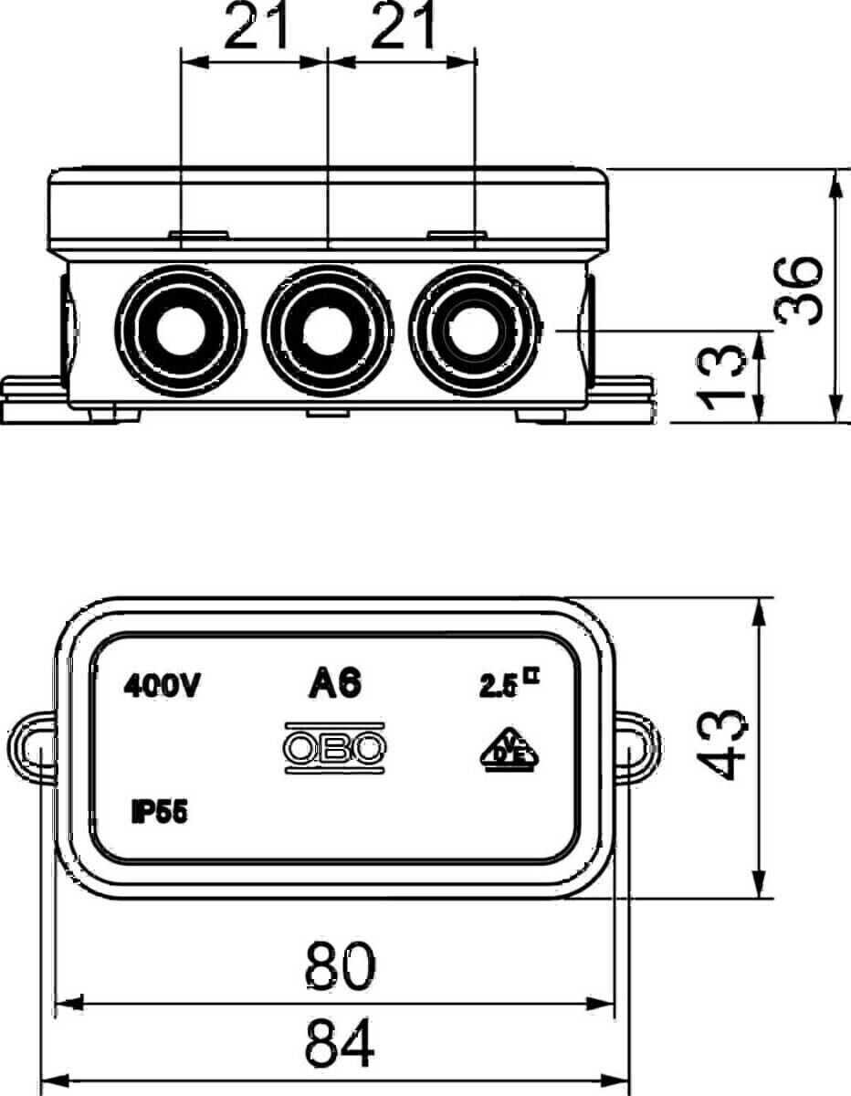 OBO Bettermann Kabelabzweigkasten A 6