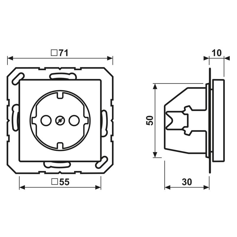 Jung SCHUKO-Steckdose 16A 250V ABA 1520 BF KI O