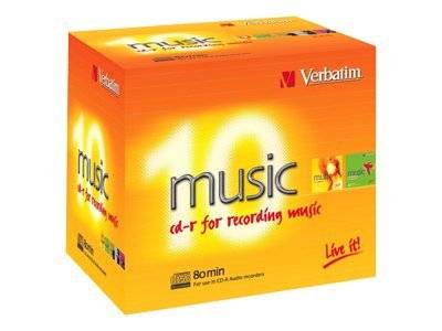 Verbatim Live It! - 10 x CD-R (80 Min) 16x - Jewel Case (Schachtel)
