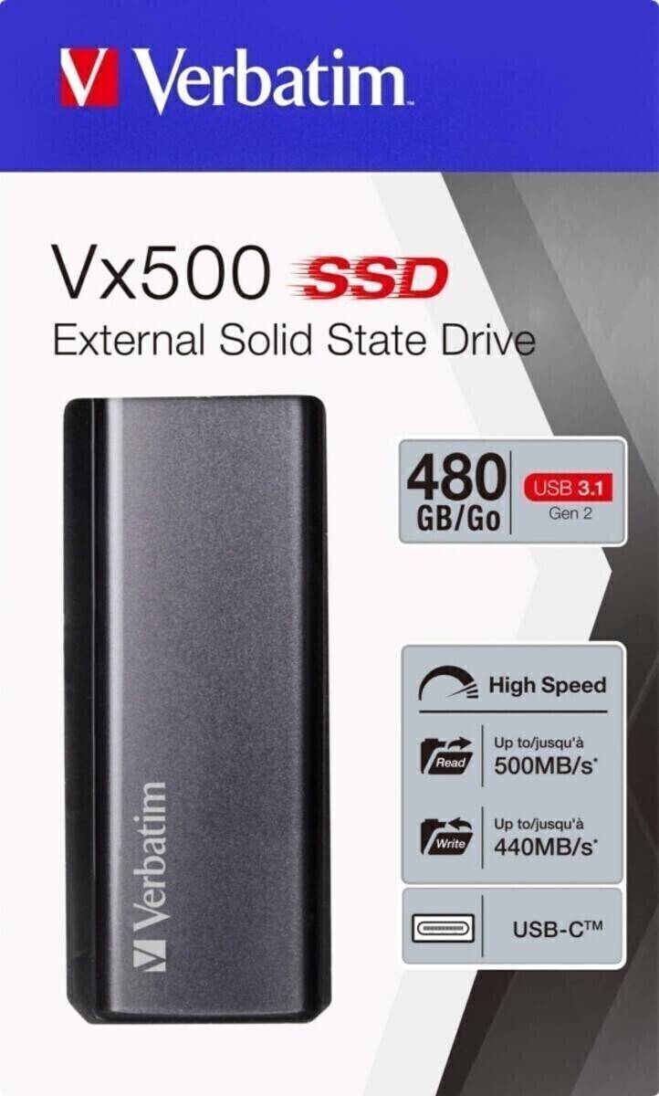 Verbatim SSD Extern 480GB USB3.1 VERBATIM 47443