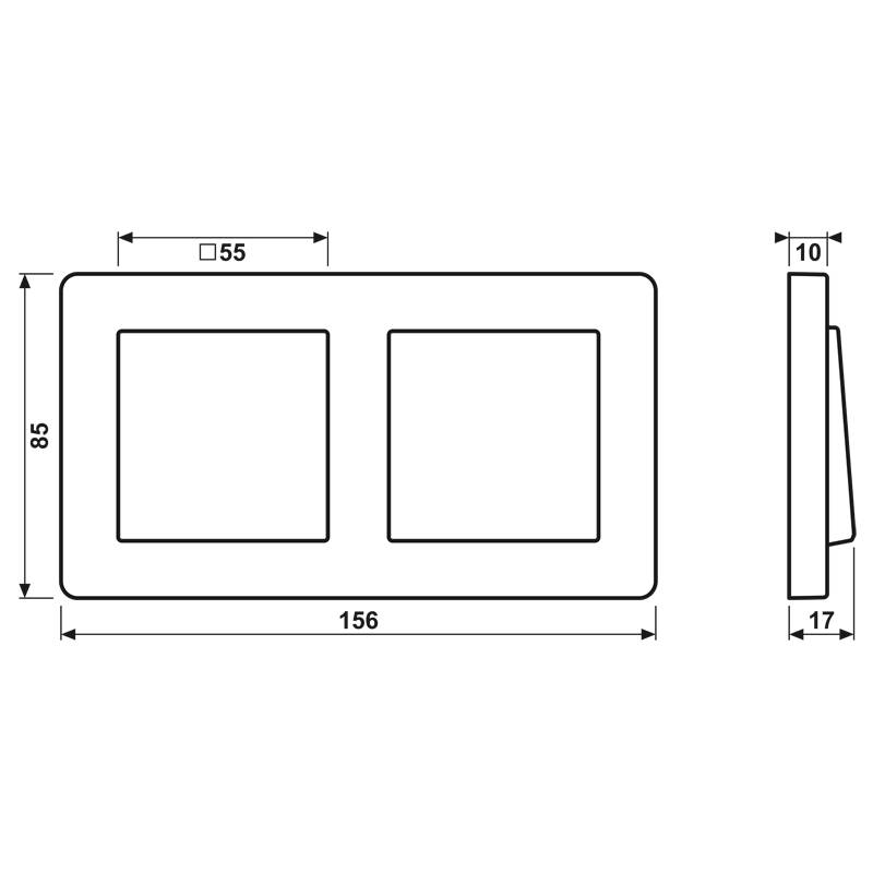 Jung Rahmen 2-fach AF 582 BF SW