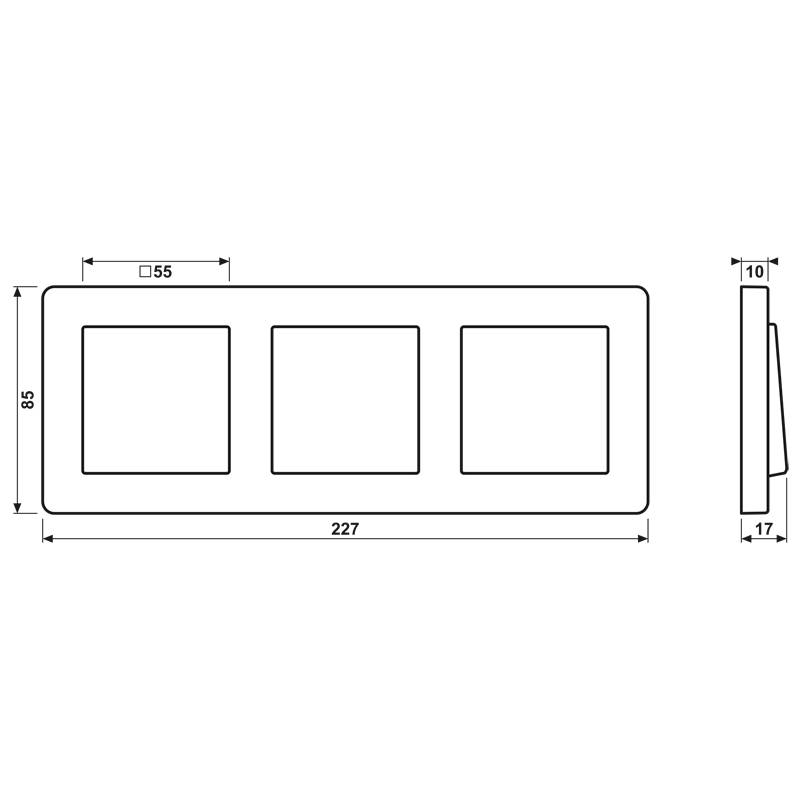 Jung Rahmen 3fach AF 583 BF WWM