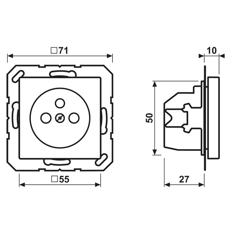 10 Stk. Jung Steckdose A 1520 FBFKI SWM