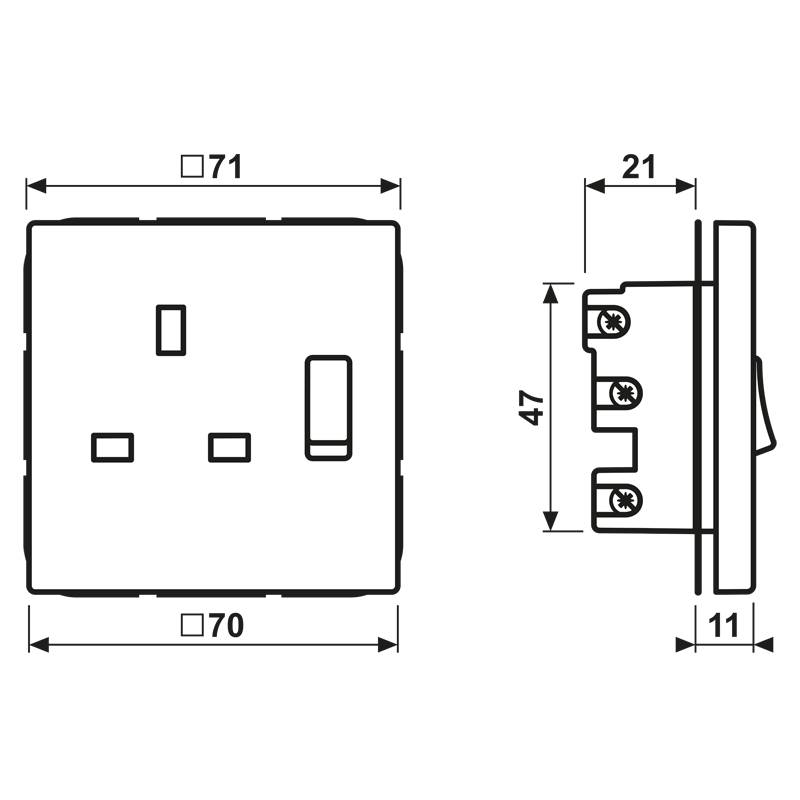 Jung Abschaltbare Steckdose ME 3171 AT