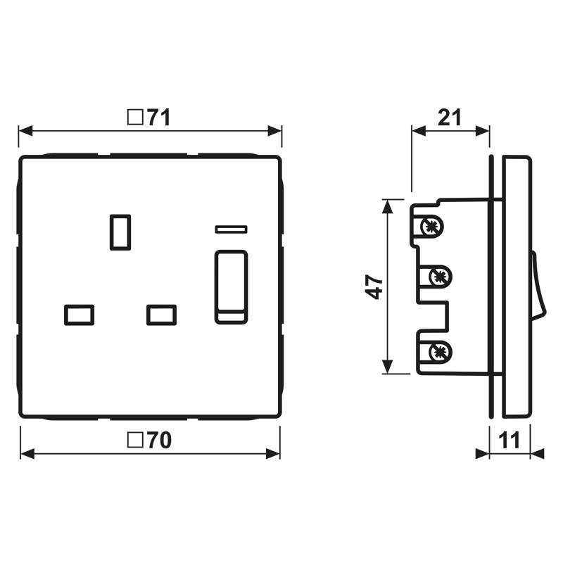 Jung Abschaltbare Steckdose AL 3171 KO D