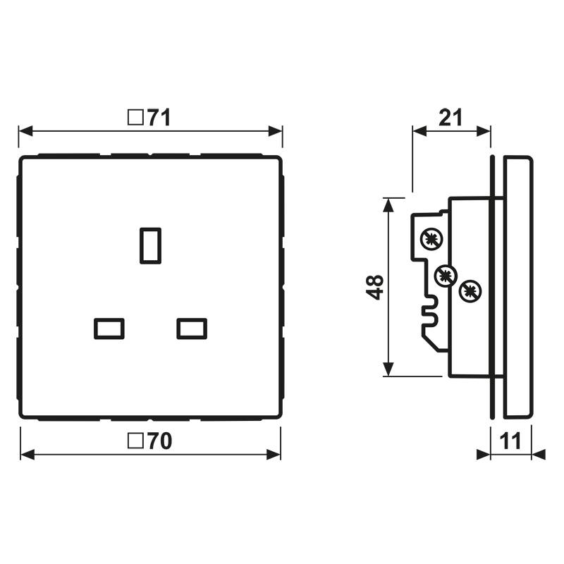 Jung Steckdose LS 3521 SWM