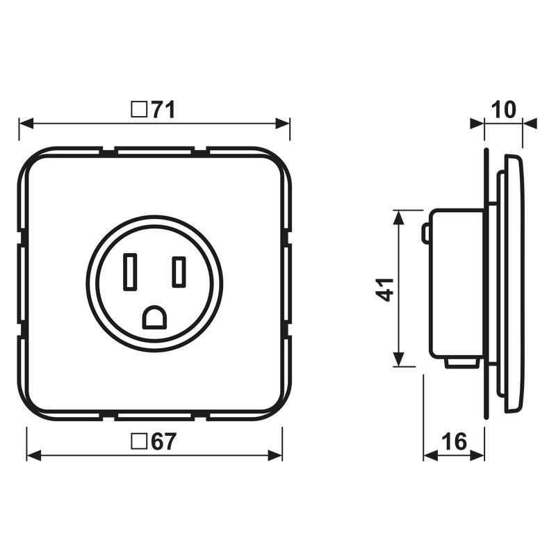 Jung Steckdose US-Norm NEMA CD 521-15 WW
