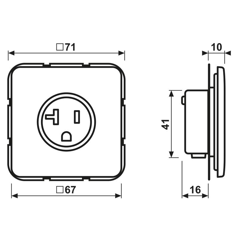 Jung Steckdose US-Norm NEMA CD 521-20 WW