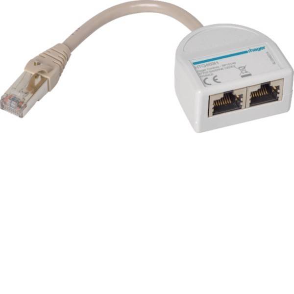 Hager T-RJ45 Stecker/Buchse HTG469H