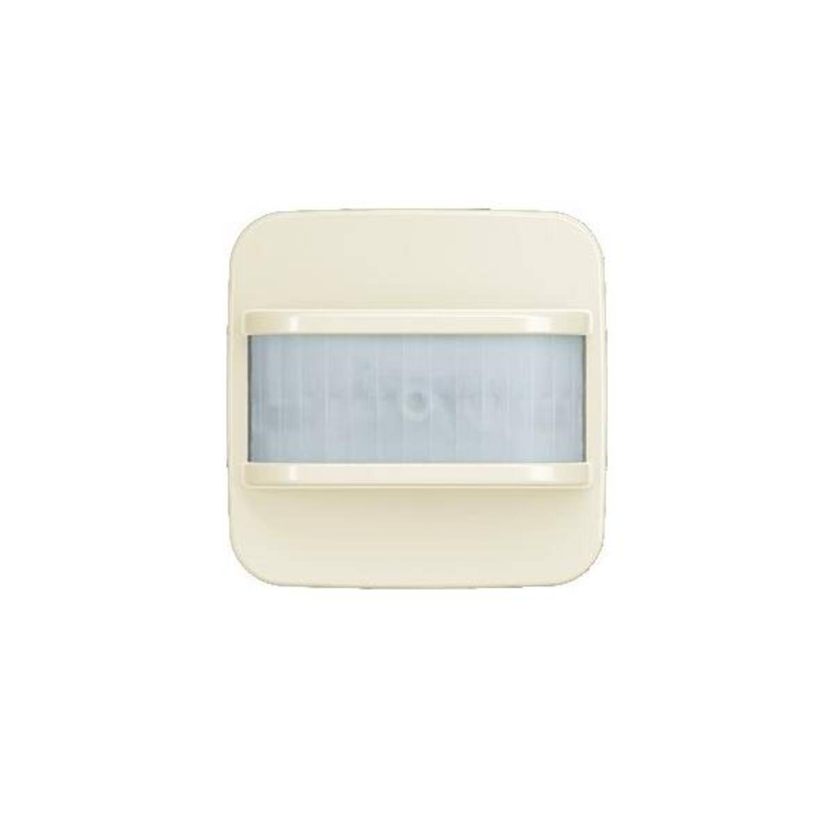 Quadratische beige Bewegungsmelder oder Wandleuchte mit mattiertem rechteckigem Mittelpanel