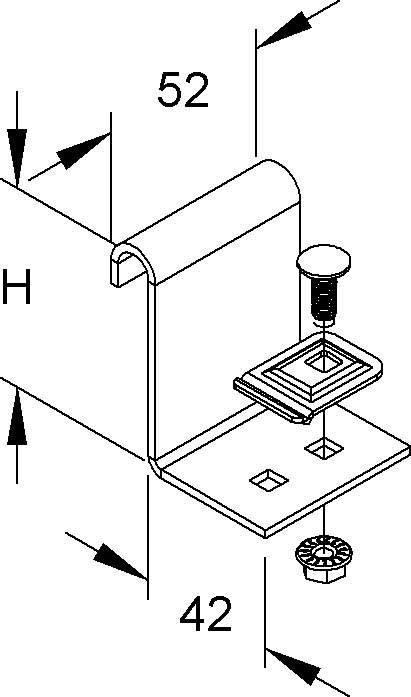 Niedax Anschlußstück KLAS 60