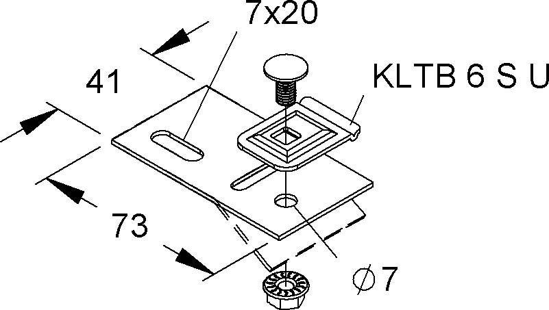 Niedax Kabelbahnbefestigung KLA 6 E3