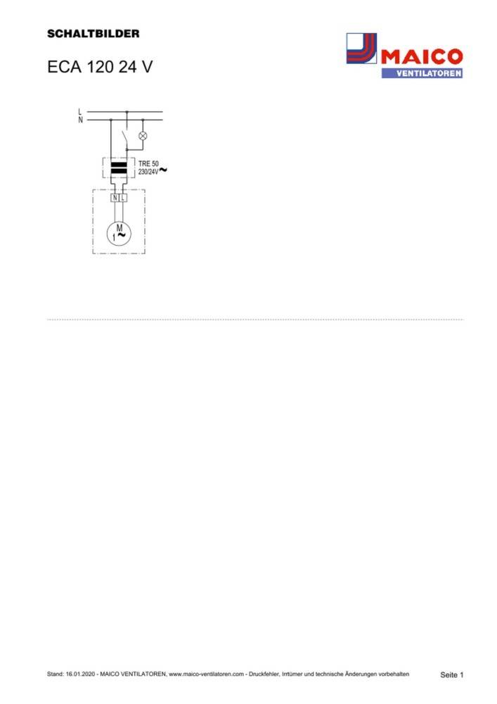 Maico Kleinraumventilator ECA 120 24 V