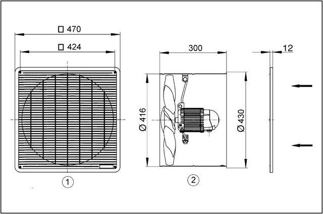 Maico Ventilator DZF 40/8 B