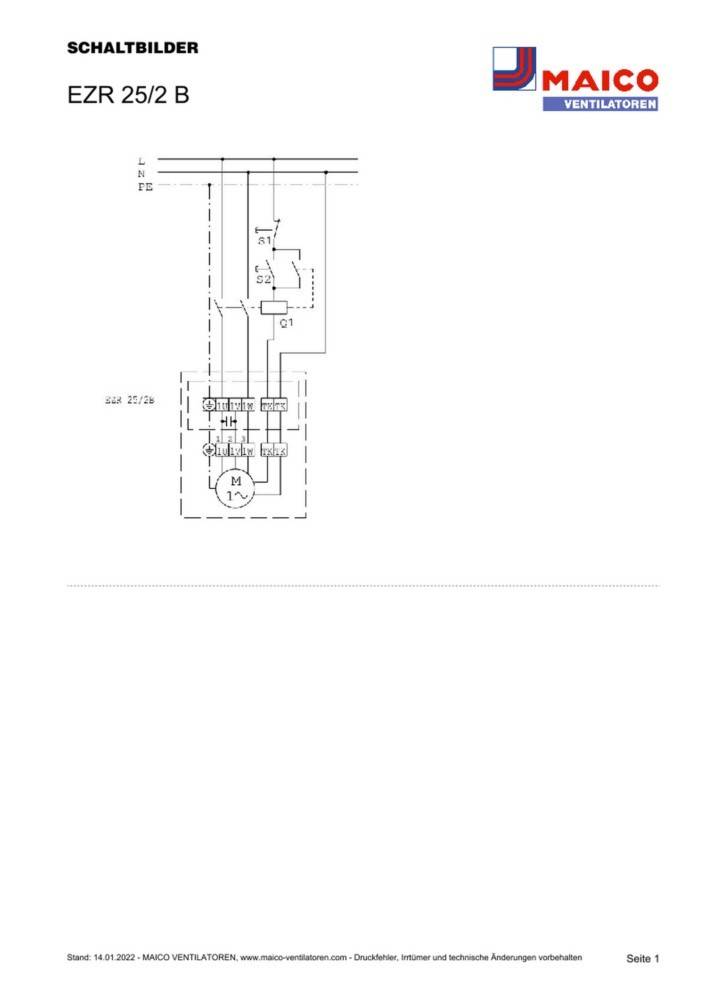 Maico Ventilator EZR 25/2 B