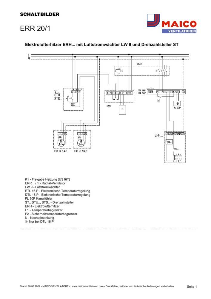 Maico Radial-Rohrventilator ERR 20/1