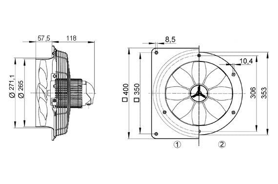 Maico Ventilator DZQ 25/4 D