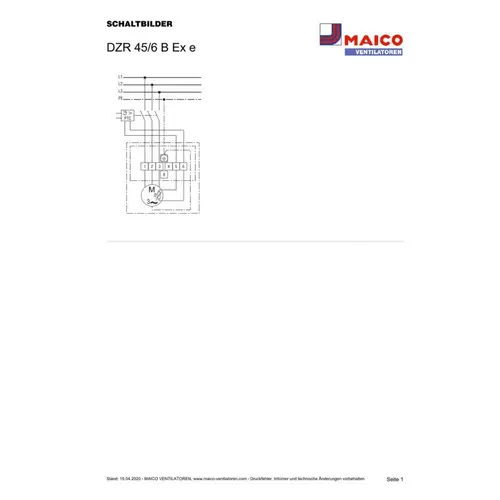 Maico Axial-Rohrventilator DZR 45/6 B Ex e Maico Axial-Rohrventilator DZR 45/6 B Ex e