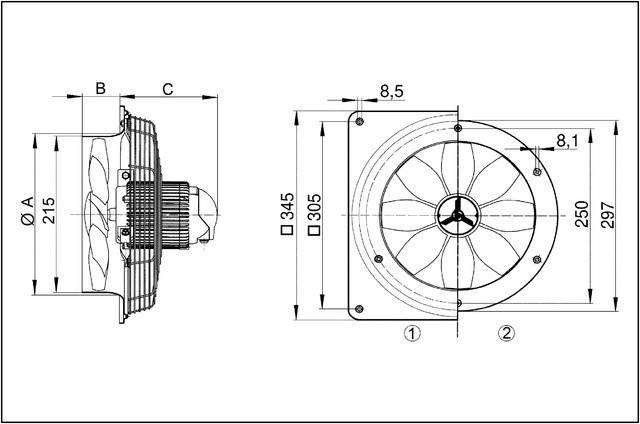 Maico Axial-Wandventilator DZQ 20/2 B