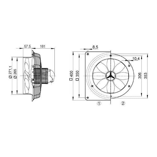 Maico Axial-Wandventilator DZQ 25/84 B