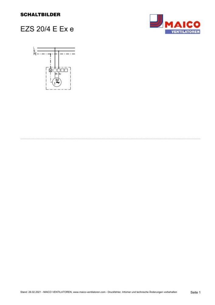 Maico Axialwandventilator EZS 20/4 E Ex e