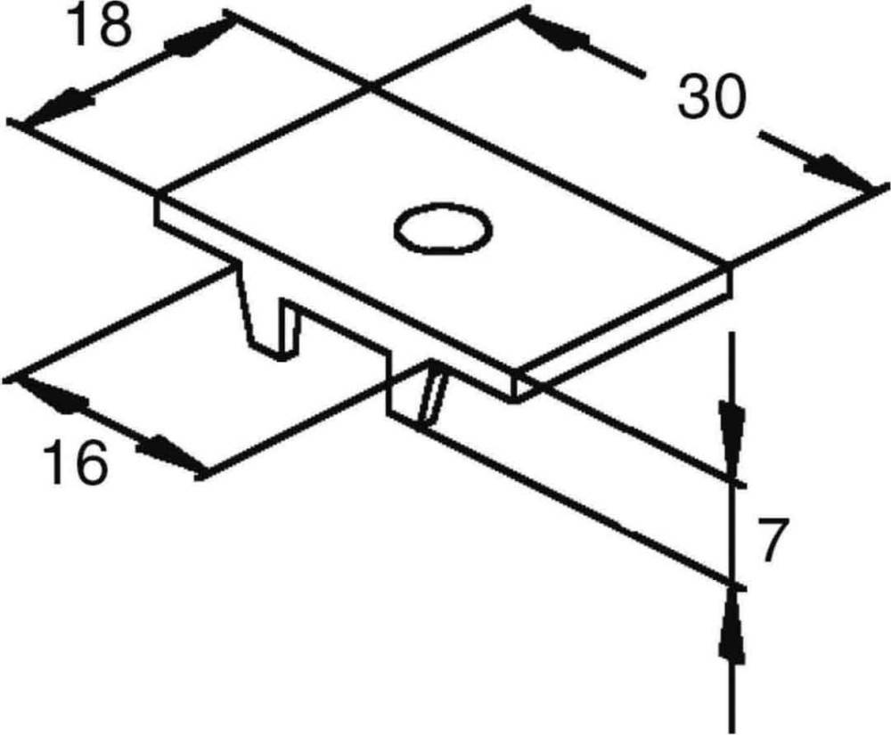 100 Stk. Niedax Montageplatten MP 70/8