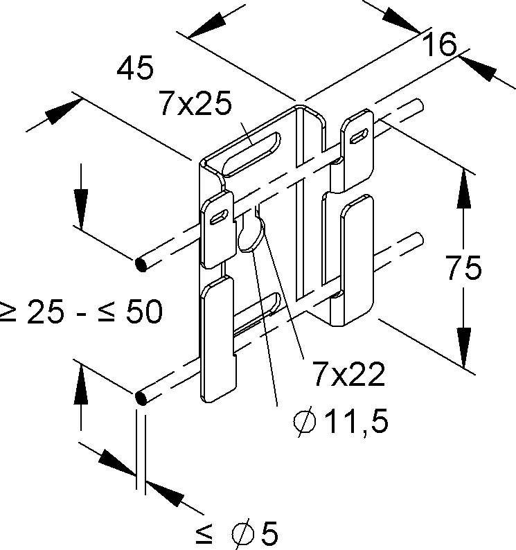 Niedax Montagebügel GRMB 50