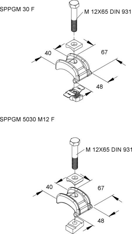 Niedax Spannpratze SPPGM 30 F (VE2)