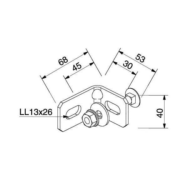 20 Stück Rico Ankerwinkel 16J3-D