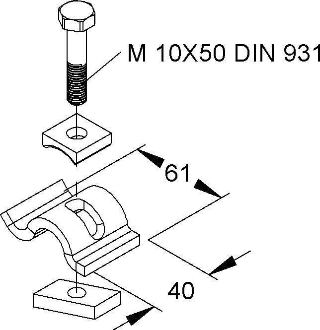 Niedax Spannklaue SPKGM 25 F